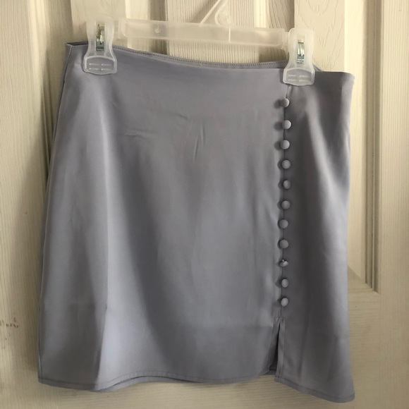 Forever 21 Baby Blue Satin Miniskirt - Picture 3 of 8